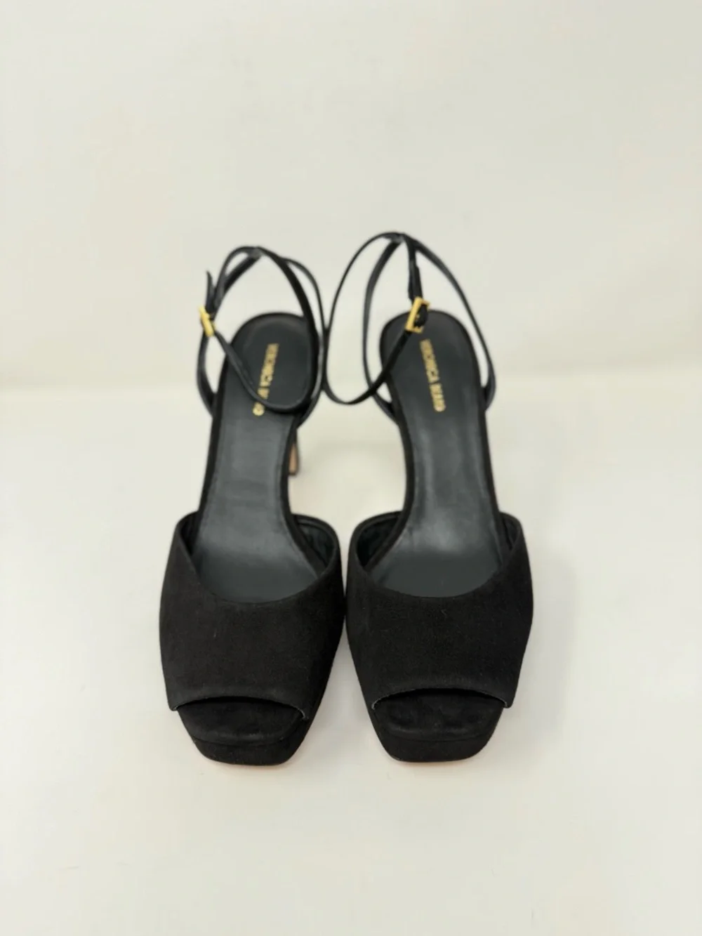 New Veronica Beard Brianne Sandals Black Suede Sz 9.5